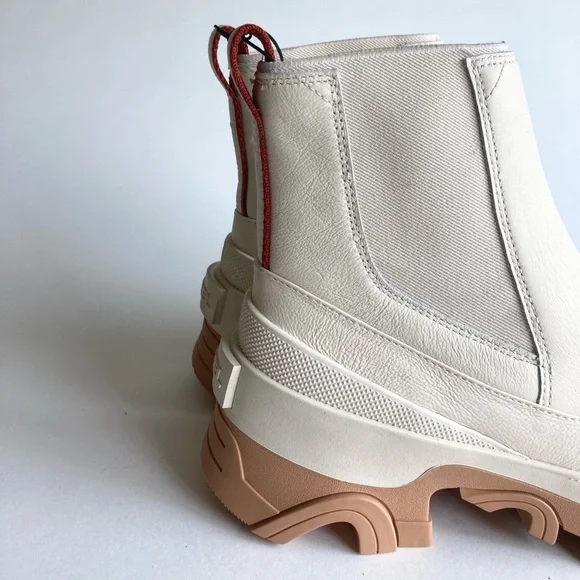 New Sorel Natural Seasalt Waterproof Leather Lug Outsole Chelsea Boots size 7.5 - Picture 3 of 14